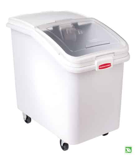 Rubbermaid PROSAVE; | 120 Litre Ingredient Bin with 32oz (0.9L) Scoop White Color | RFG360388 WHT image 0