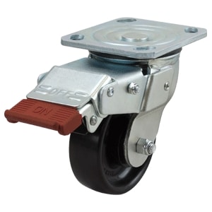 Richmond Castor Swivel with Nylon 100mm Wheel with Swivel Lock and Brake (S4435SLB) image 0