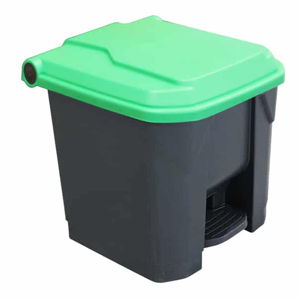 30L Pedal Bin - Green Lid (PBS030GRN) image 0