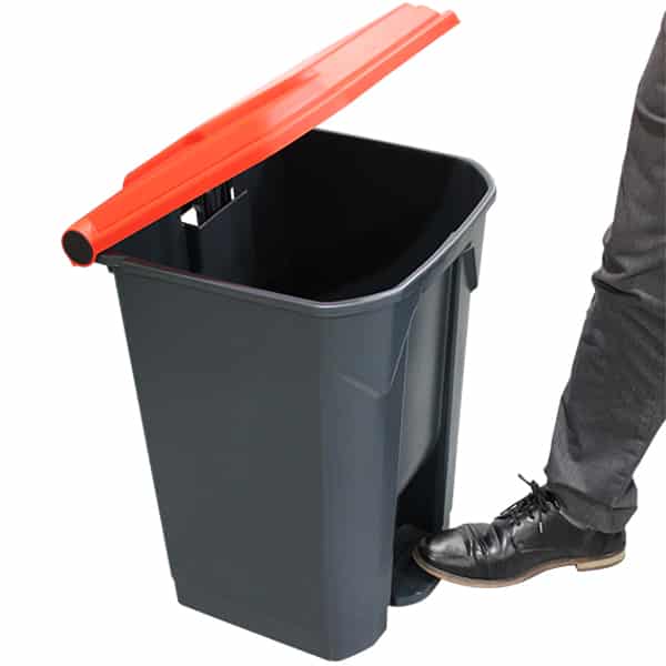 50L Pedal Bin - Red Lid (PBS050RED) image 1