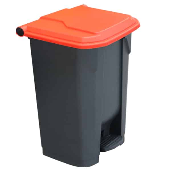 80L Pedal Bin - Red Lid (PBS080RED) image 0