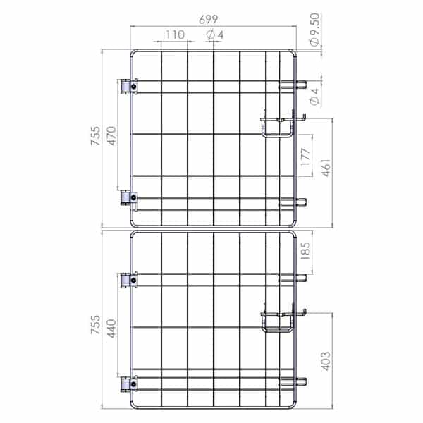 2 x Half Door to suit A Base Roll Cages (RCR604) image 1