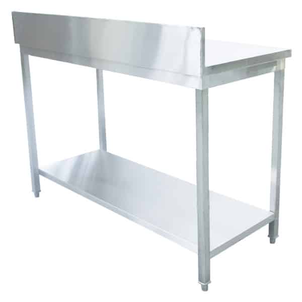 Stainless Steel (304) Bench with 150mm Splashback - 1500L x 600W x 900H image 4