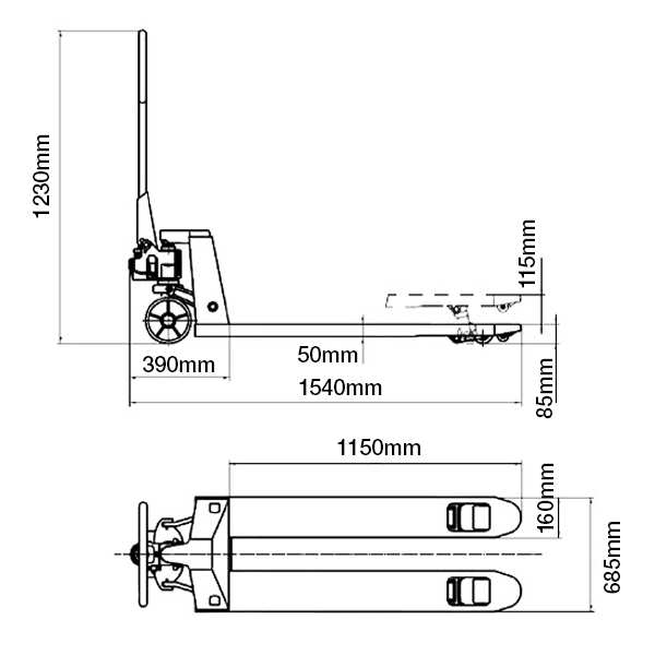 Richmond Pallet Jack Truck 2500kg | PJR001Y image 12