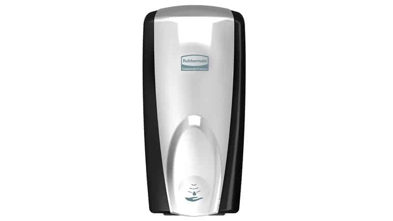 Rubbermaid Autofoam Touch-Free Dispenser 1100ml Black and Chrome Colour | RFG750411 image 1