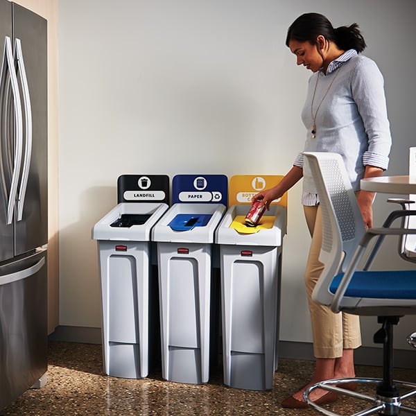 Rubbermaid SLIM JIM® Recycling Station Label Kit | R1977787 image 2