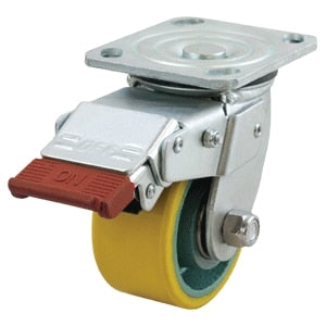 Richmond Castor Swivel with Polyurethane 100mm Wheel with Swivel Lock and Brake (S4388SLB) image 0