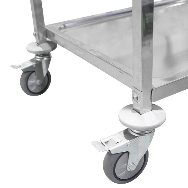2 Shelf Grade 201 Stainless Service Trolley  | STR229 image 3