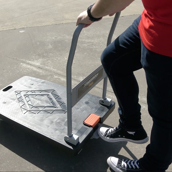 800 x 430mm Folding Platform Trolley with Pedal/Foot Brake | PFR042 image 4