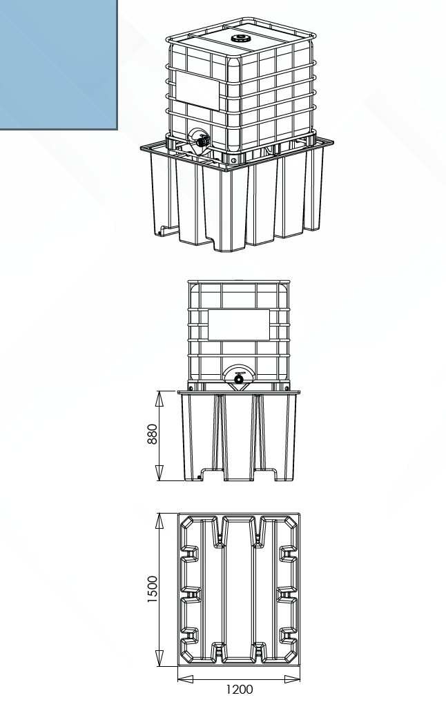 ACC-MXP6003 Single IBC NG Bunded Pallet image 2