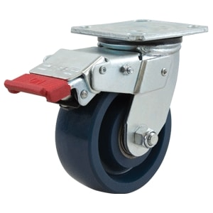 Richmond Castor Swivel with Solid Polyurethane 125mm Wheel with Swivel Lock and Brake (S5594SLB) image 0
