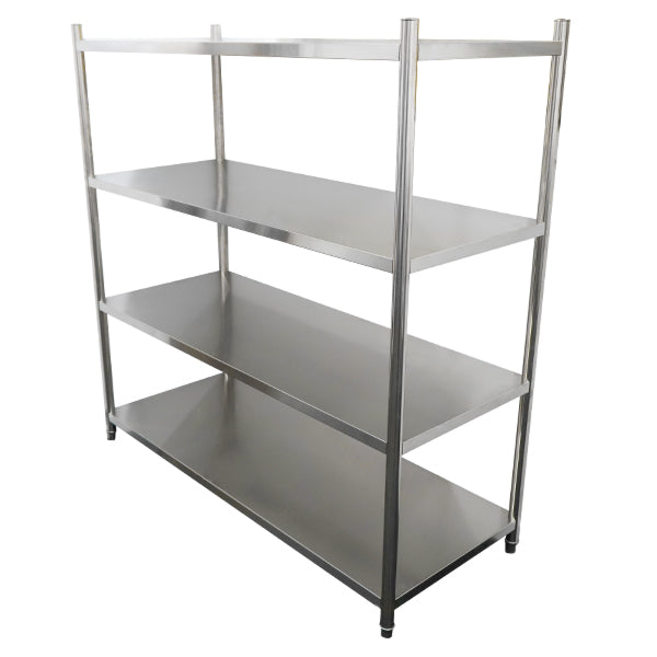 4 Tier Commercial Stainless Steel Shelving - 1500(L) x 500(W) x 1550mm(H) (SHE010) image 0