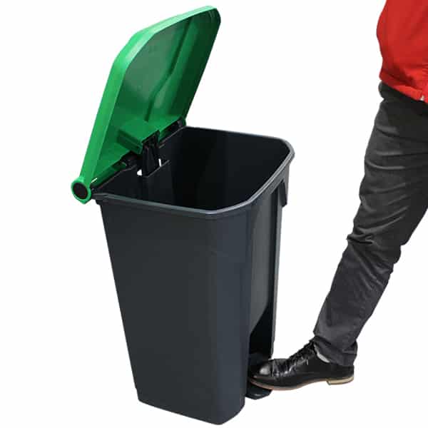 80L Pedal Bin - Green Lid (PBS080GRN) image 1