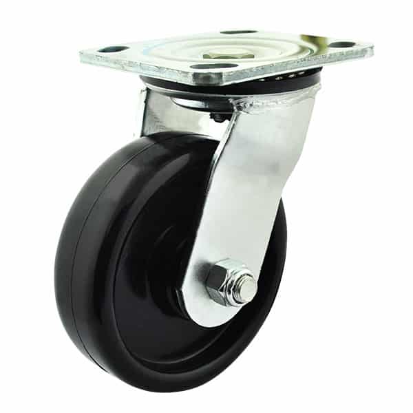 Richmond Swivel 125mm Black Solid Nylon Wheel Heavy Industrial Castor (S5537) image 0
