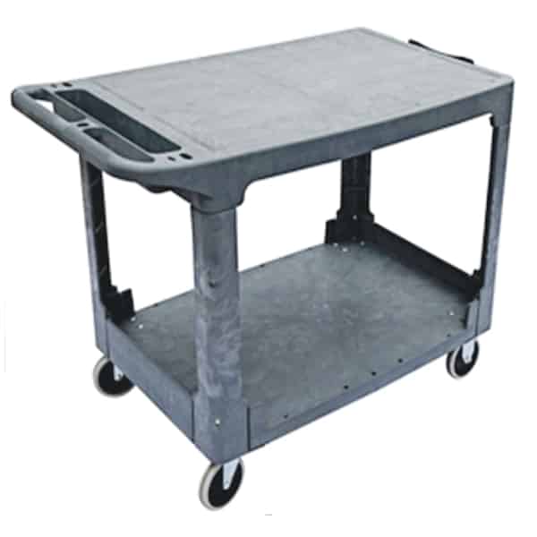 250kg 2 Shelf Flat Deck Stock Picker Trolley 1110x640x825mm (SPR005) image 1