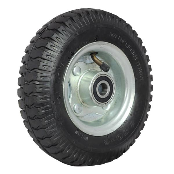 215mm 3 Piece Zinced Metal Centre Pneumatic 250X4 BB Richmond Wheel (Lug Tread) | PN8860-75BB image 0