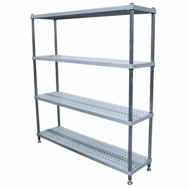 4 Tier Stainless Steel Coolroom Shelving – 1500mm (W) x 380mm (D) x 1600mm (H) (SHE002) image 0