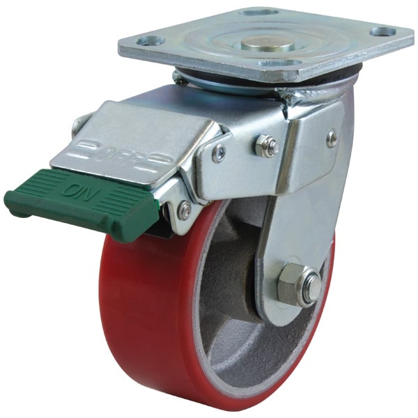 Richmond Castor Swivel with 125mm Polyurethane Tyred Wheel and Directional Lock (S5530D) image 0