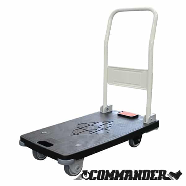800 x 430mm Folding Platform Trolley with Pedal/Foot Brake | PFR042 image 0