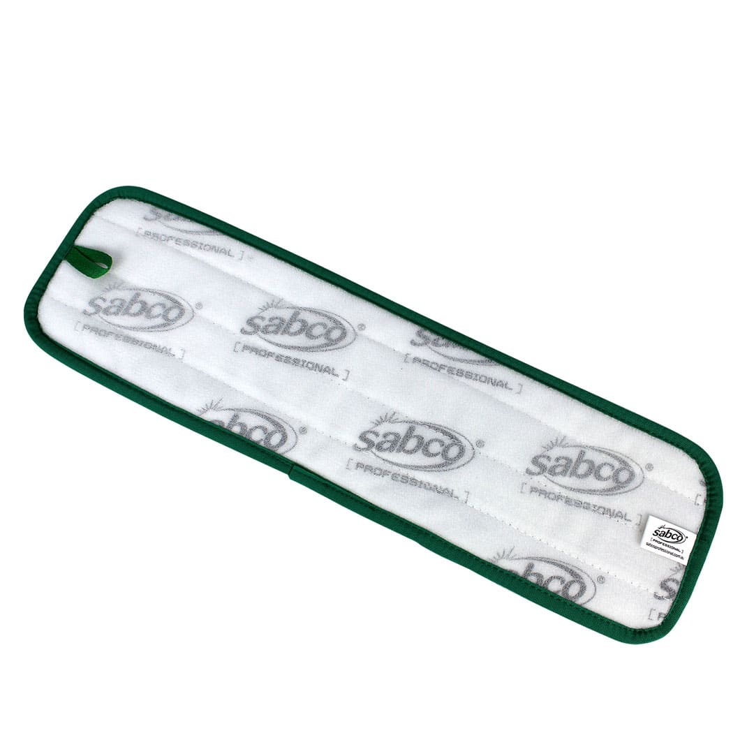 SABCO ULTRACLEAN MICROFIBRE ANTIBACTERIAL FLAT MOP PAD 10PK-GREEN (SABC-1267G) image 1