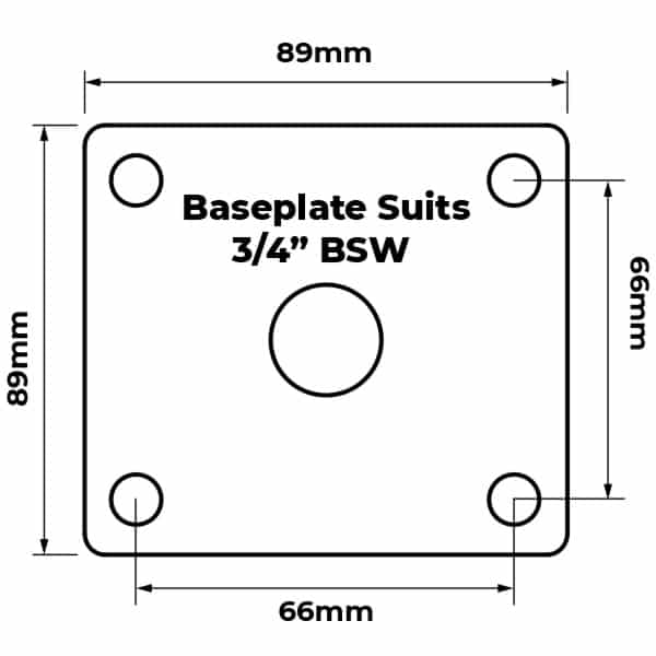 Zinc Plated Baseplate to Suit Catering Equipment (CATERPLATEZP) image 1