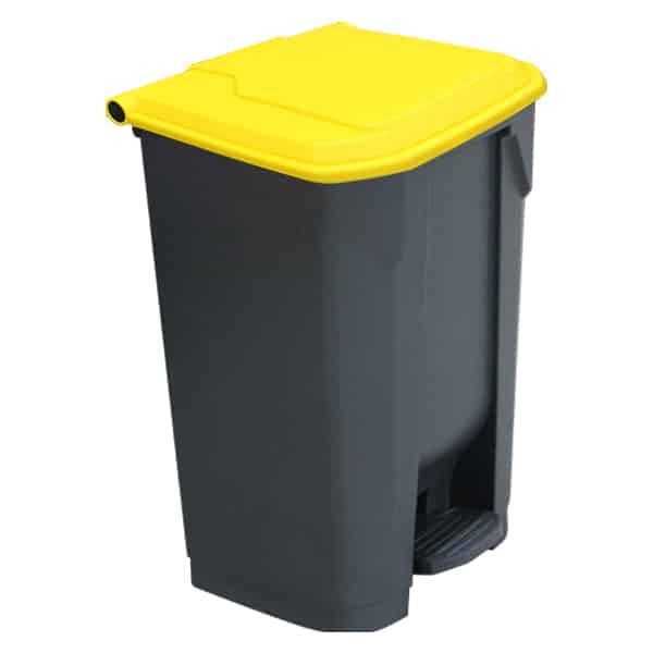 80L Pedal Bin - Yellow Lid (PBS080YEL) image 0