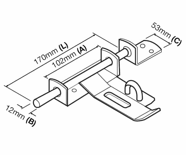 Heavy Duty Gate Latch (GTR140) image 1