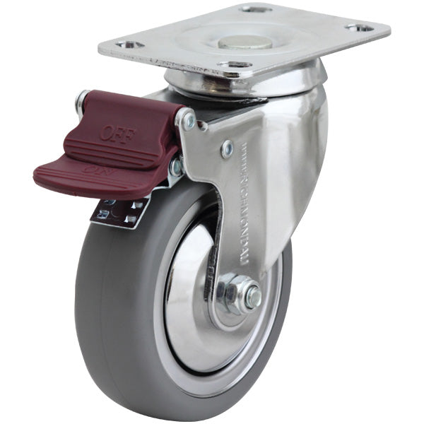 Richmond Castor Swivel with Institutional Rubber 100mm Wheel (S4474BR) image 0