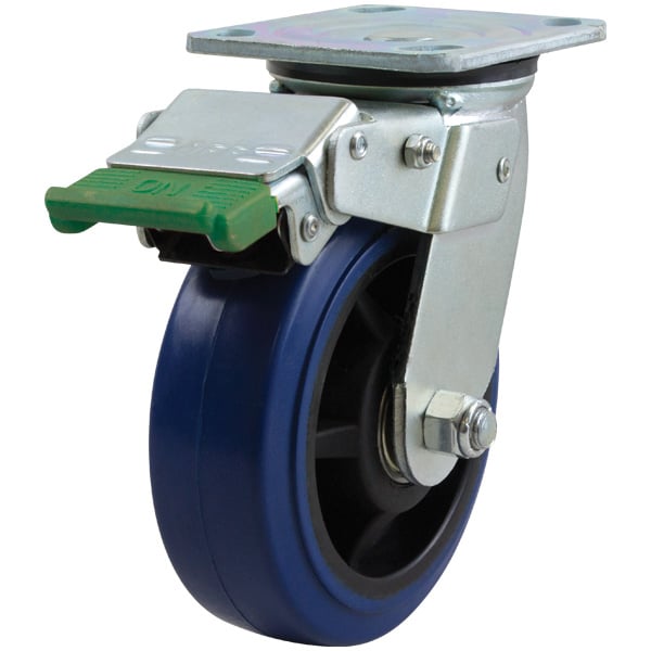 Richmond Castor Swivel with Rebound Rubber 150mm Wheel and Direction Lock (S6632D) image 0