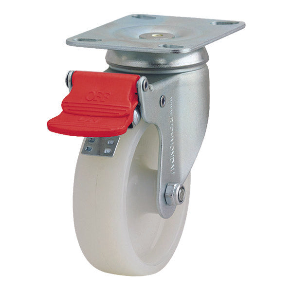 Richmond Castor Swivel with Nylon 100mm Wheel and Brake (S4102B) image 0