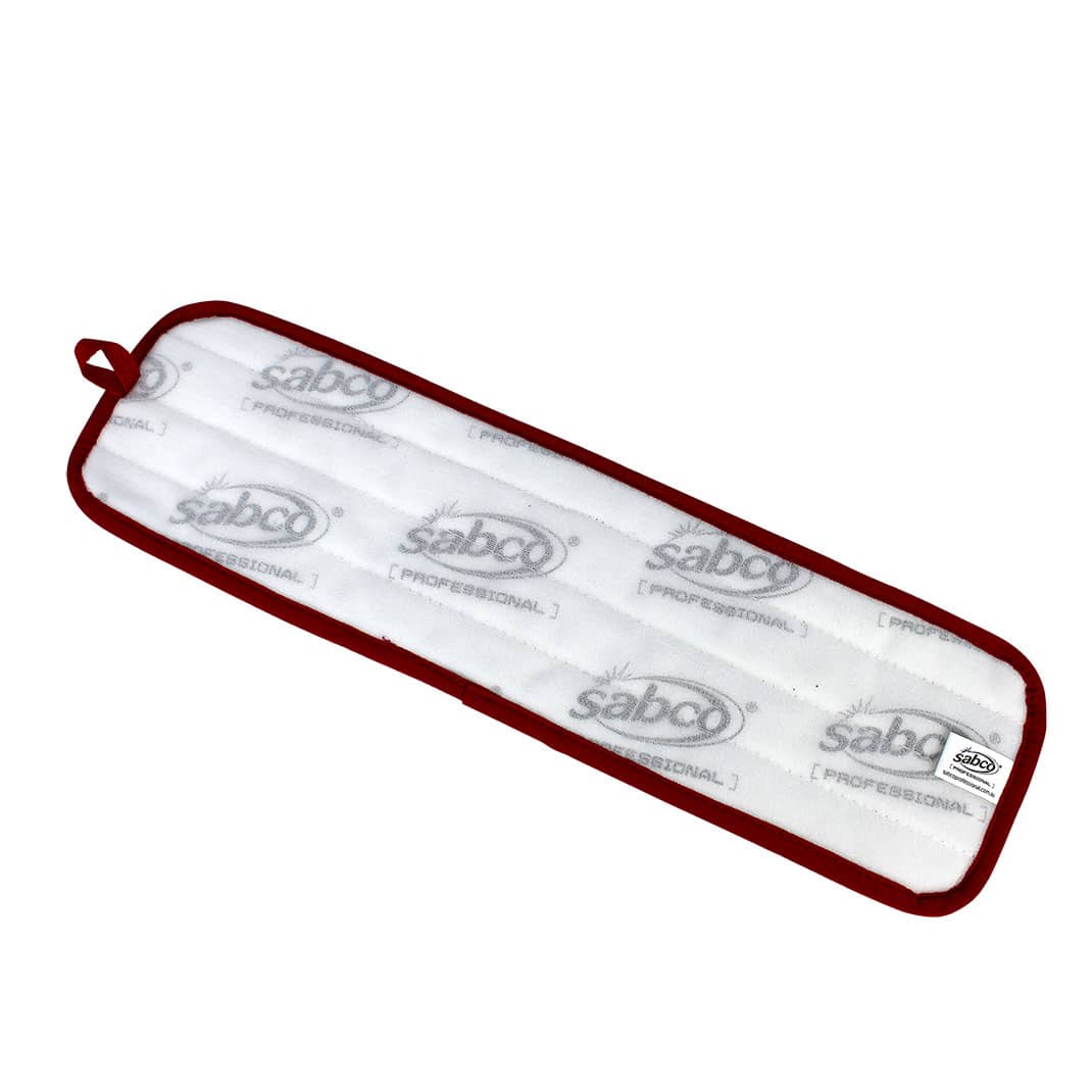 SABCO ULTRACLEAN MICROFIBRE ANTIBACTERIAL FLAT MOP PAD 10PK-RED (SABC-1267R) image 1