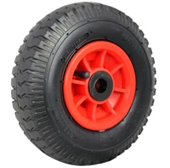 200mm Plastic Centre Pneumatic 250X4 Nylon Bush Richmond Wheel (Lug Tread) | PN8864-75PL image 0