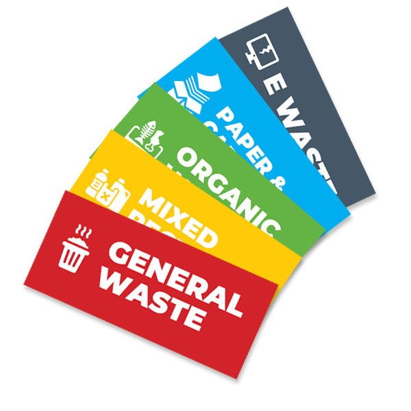 Colour Coded Waste Labels Set