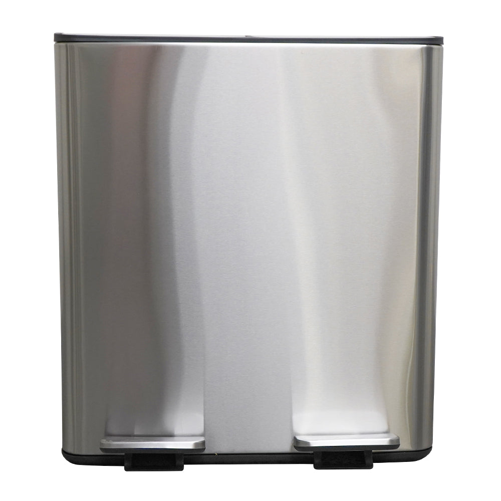 40L Dual Lid Stainless Steel Pedal Bin (PBSS040)