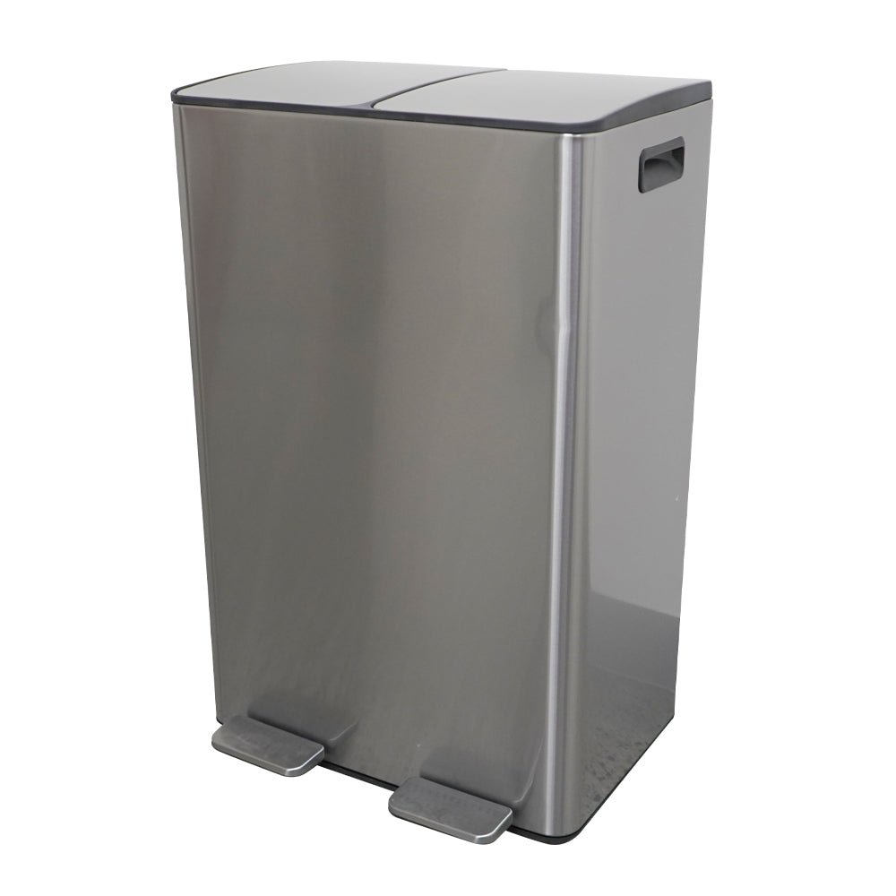 60L Dual Lid Stainless Steel Pedal Bin (PBSS060)