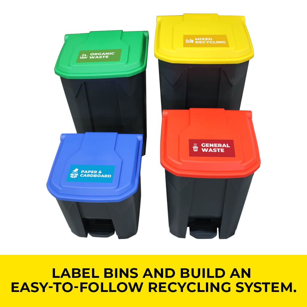 Colour Coded Waste Labels Set