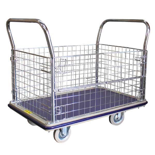 Single Deck 1170x790mm Caged Platform Trolley | PFR022 image 0