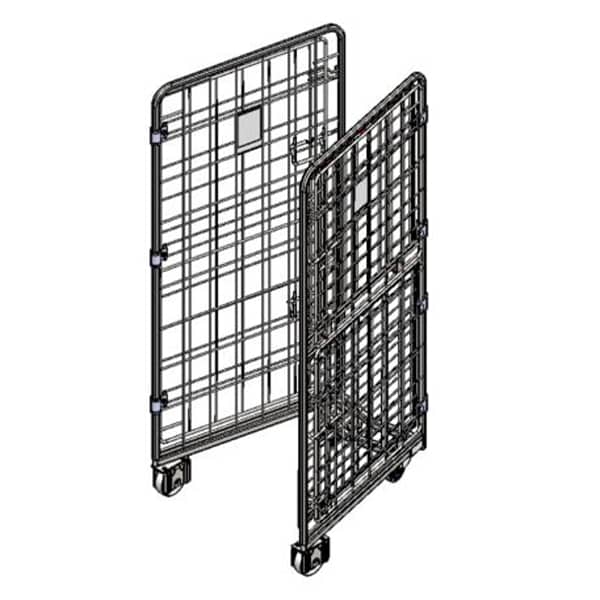 4 Sided Roll Cage with 2 Half Doors + 1 Full Door - A Base (RCR400) image 1