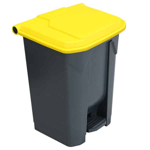 50L Pedal Bin - Yellow Lid (PBS050YEL) image 0