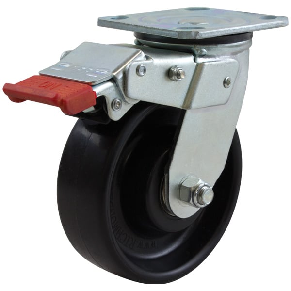 Richmond Castor Swivel with Nylon 150mm Wheel with Swivel Lock and Brake (S6635SLB) image 0