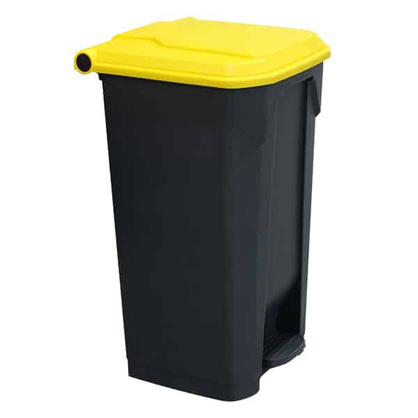 100L Pedal Bin - Yellow Lid (PBS100YEL) image 0