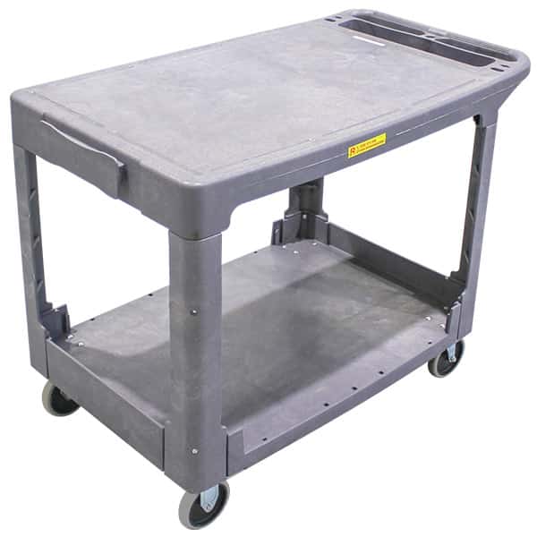 250kg 2 Shelf Flat Deck Stock Picker Trolley 1110x640x825mm (SPR005) image 0