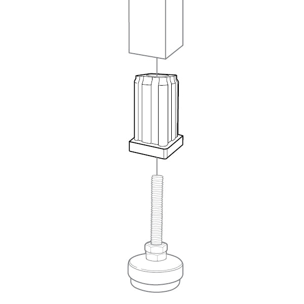 Square M10 Threaded Stainless Steel Insert | TIR32SQM10SS image 1