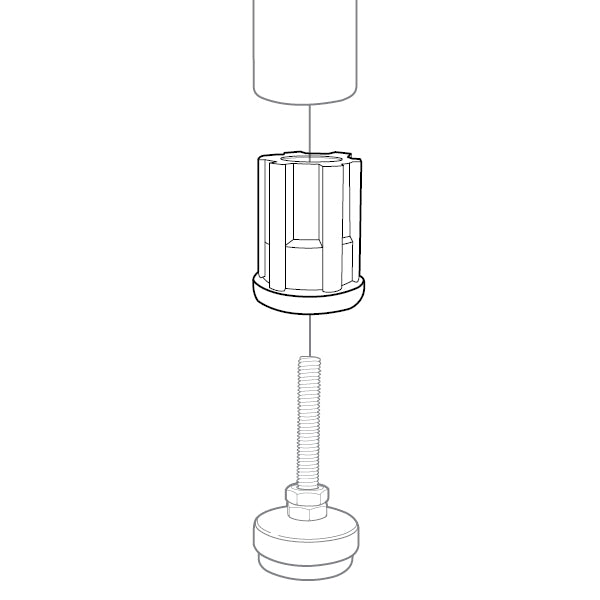 Round M10 Threaded Stainless Steel Insert | TIR51ROM10SS image 1