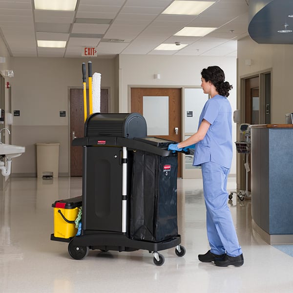 Rubbermaid Executive High Security Janitorial Cleaning Cart | 1861427 image 3