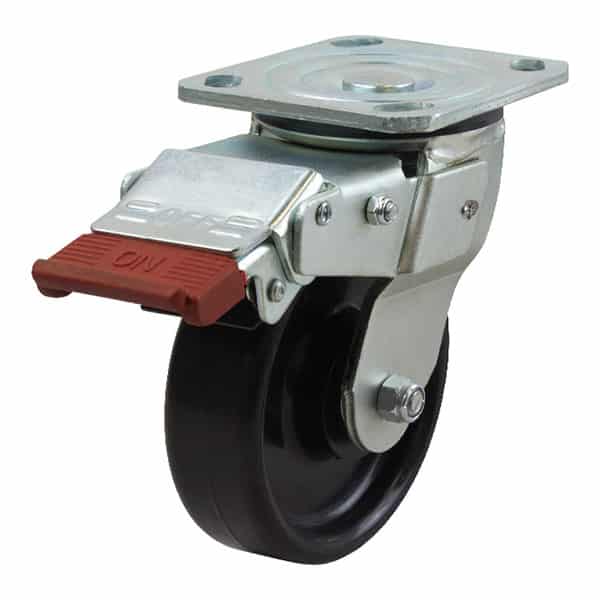 Richmond Swivel 125mm Black Solid Nylon Wheel Heavy Industrial Castor (S5537WBO) image 0