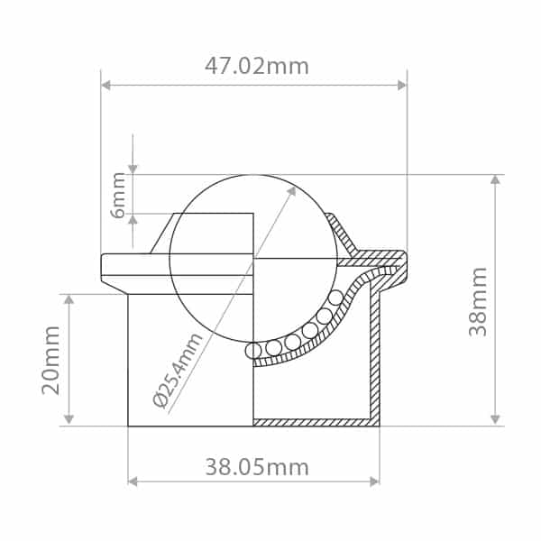 304 Stainless Steel Drop in Stamped Style Ball Transfer 15.8mm Roller Diameter | BTR416SS image 1