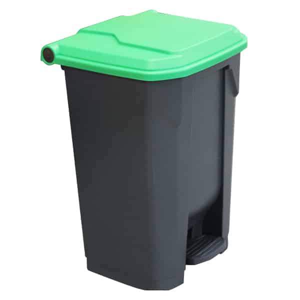 80L Pedal Bin - Green Lid (PBS080GRN) image 0