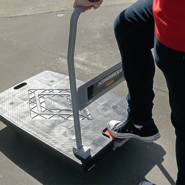800 x 430mm Folding Platform Trolley with Pedal/Foot Brake | PFR042 image 2
