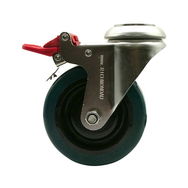 100mm Rebound Rubber Swivel Brake Castor (S4418B) image 3